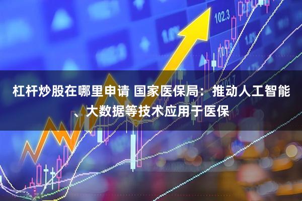 杠杆炒股在哪里申请 国家医保局：推动人工智能、大数据等技术应用于医保