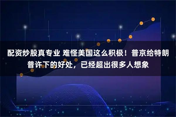 配资炒股真专业 难怪美国这么积极！普京给特朗普许下的好处，已经超出很多人想象